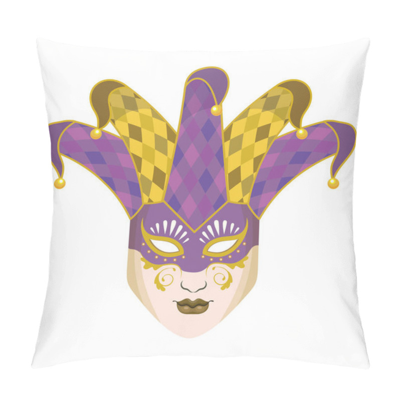 Personality  mask with jester hat pillow covers