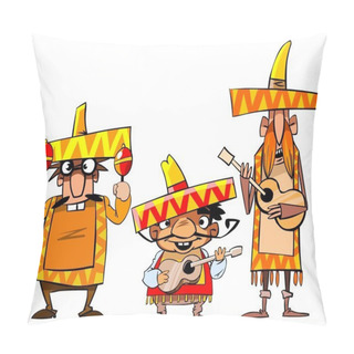 Personality  Funny Mexican Pop Group Pillow Covers
