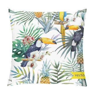 Personality  Watercolor Tropical   Pattern Pillow Covers