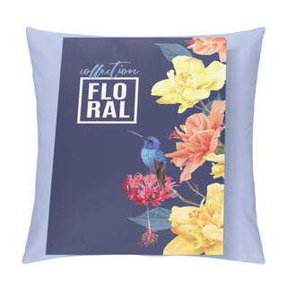 Personality  Tropic Floral Border Pillow Covers