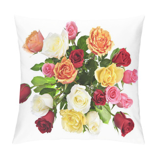 Personality  Bouquet Of Roses From Above Pillow Covers