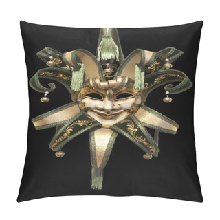 Personality  Venetian Mask On A Black Background Pillow Covers