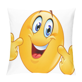 Personality  Pointing At Himself Emoticon Pillow Covers