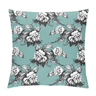 Personality  Floral Seamless Peonies Pattern Pillow Covers