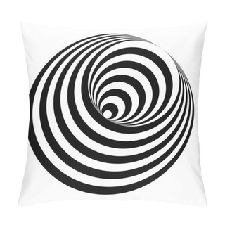 Personality  Illustration Of Optical Illusion Black And White Circles Cone  Pillow Covers