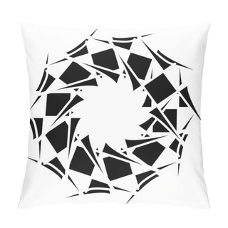 Personality  Circular And Radial Abstract Mandalas, Motifs, Decoration Design Elements. Black And White Generative Geometric And Abstract Art Shapes Pillow Covers