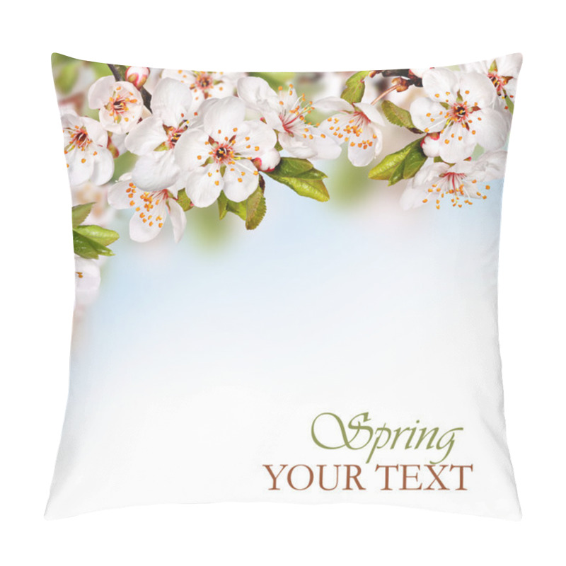 Personality  Spring flowers with white blossom pillow covers