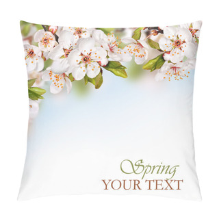 Personality  Spring Flowers With White Blossom Pillow Covers