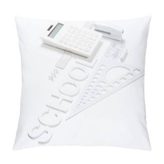 Personality  Calculator With Rulers And Stapler With Compasses Pillow Covers
