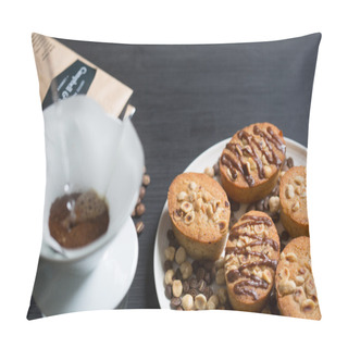 Personality  Cookies And A Cup Of Coffee Pillow Covers
