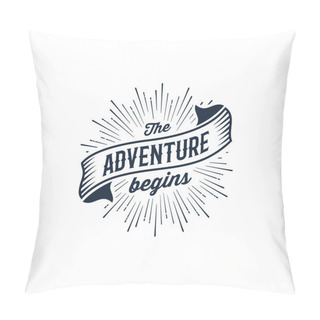 Personality  Adventure Begins Blue Pillow Covers
