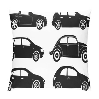 Personality  Silhouette Cars, Vector Pillow Covers