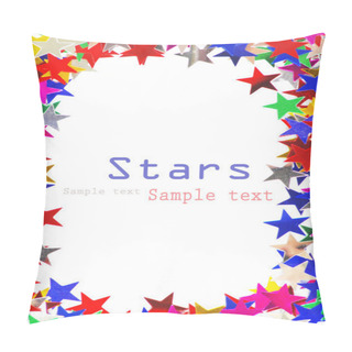 Personality  Star Shaped Confetti Of Different Colors Frame Pillow Covers