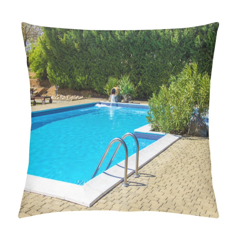 Personality  At the poolside into the green pillow covers