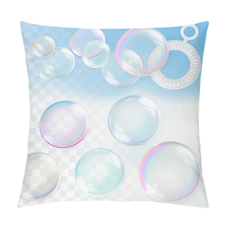 Personality  Soap Bubbles With Transparency Pillow Covers
