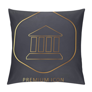 Personality  Bank Golden Line Premium Logo Or Icon Pillow Covers