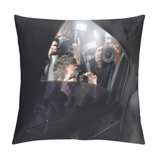 Personality  Paparazzi Photographers Near Car  Pillow Covers