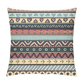 Personality  Tribal Multicolor Seamless Pattern, Indian Or African Ethnic Patchwork Style Pillow Covers