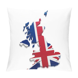 Personality  Map Great Britain Pillow Covers