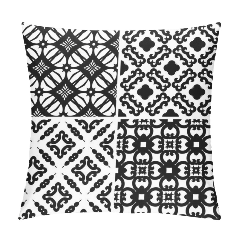 Personality  Set seamless damask pattern pillow covers