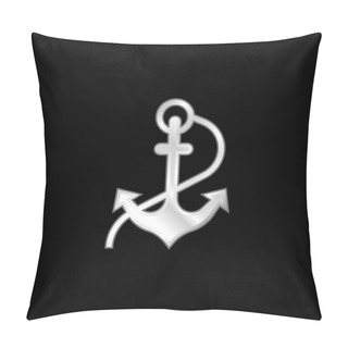 Personality  Anchor Silver Plated Metallic Icon Pillow Covers