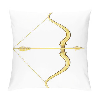 Personality  Cupid's Bow And Arrow With Heart Shape. 3D Illustration Pillow Covers