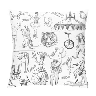 Personality  Circus Performance Decorative Icons Set Pillow Covers