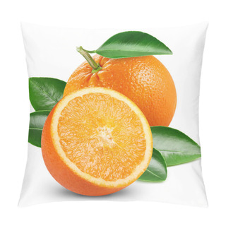 Personality  Orange Fruits With Leaf Pillow Covers