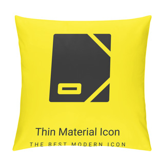 Personality  Binder Minimal Bright Yellow Material Icon Pillow Covers