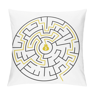 Personality  Simple Circular Maze With Prize Icon Pillow Covers