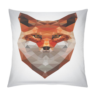 Personality  Fox Head Vector Isolated Geometric Modern Illustration Pillow Covers