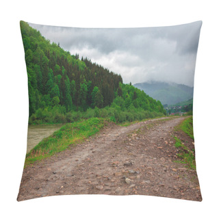 Personality  Cloudy And Rainy Off-road In The Mountains Pillow Covers