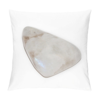 Personality  Rainbow Moonstone Tumbled Stone On White Background  Pillow Covers