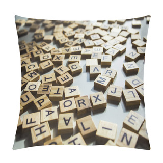 Personality  Wooden Letter On White Background. Pillow Covers