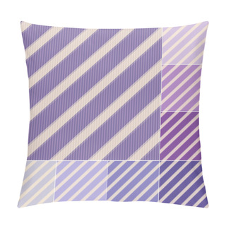 Personality  Seamless Purple Violet Stripes Pattern Pillow Covers