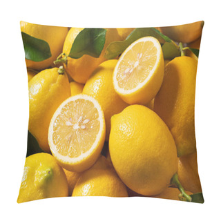 Personality  Lemons Placed And Cut All Over The Screen. Lemon Backgrounds Web Graphics Pillow Covers