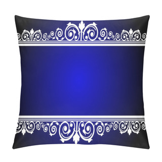 Personality  Vector Blue And White Frame Pillow Covers