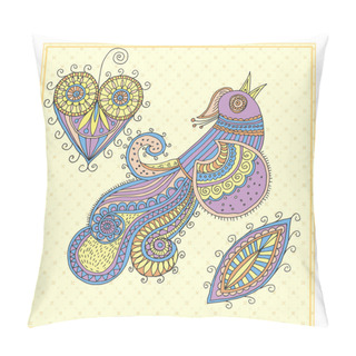 Personality  Fire-bird, Vector Illustration Pillow Covers