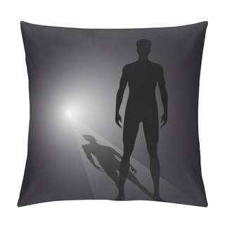 Personality  Abstract Man Silhouette With Shadow Pillow Covers
