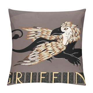Personality  Creature With Body Of Lion,head And Wings Of Eagle Pillow Covers