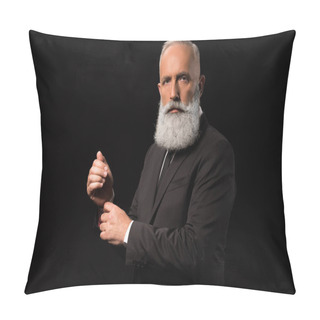 Personality  Businessman Adjusting Cufflinks Pillow Covers