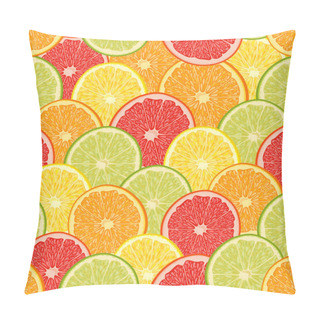 Personality  Fresh Colorful Citrus Fruits Seamless Pattern Pillow Covers
