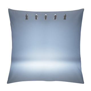 Personality  Blue Spotlight Background With Lamps Pillow Covers