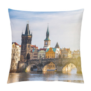 Personality  View Of Charles Bridge (Karluv Most) And Old Town Bridge Tower,  Pillow Covers