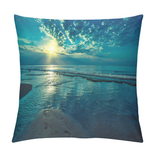Personality  Sunrise Over Beach Pillow Covers
