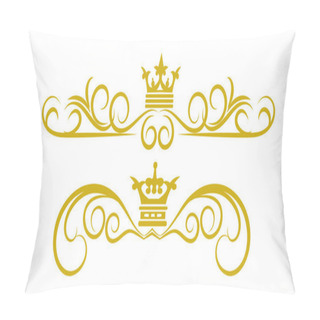 Personality  Vintage Royal Design Elements Gold Decorative Ornaments Vector Image Pillow Covers