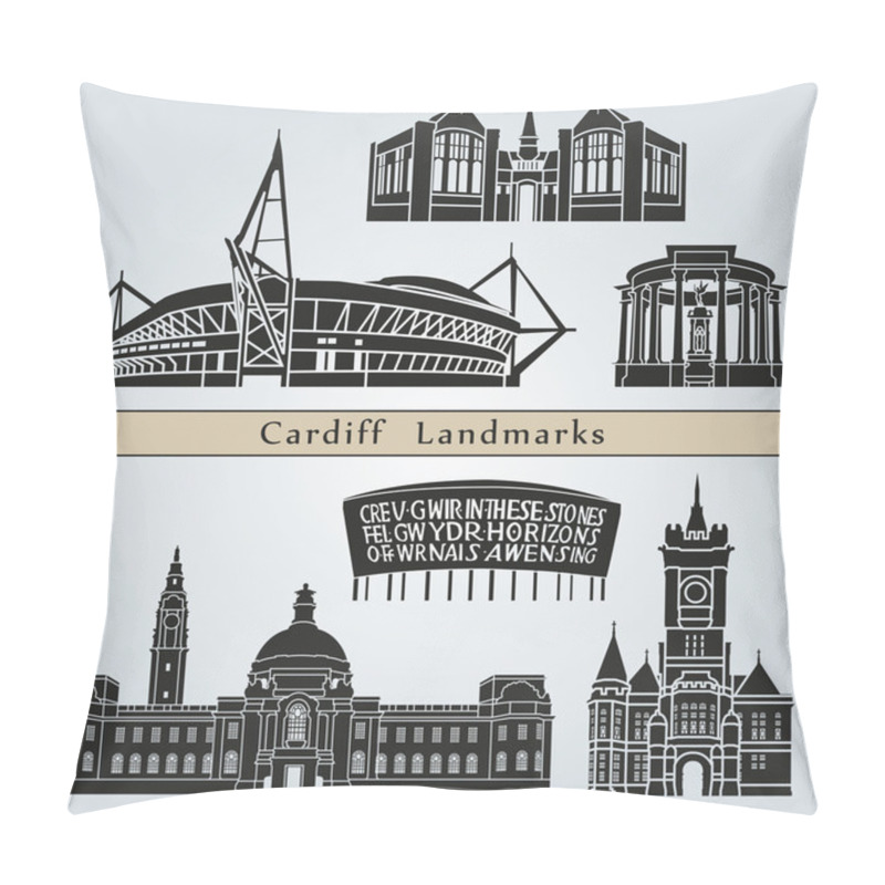 Personality  Cardiff Landmarks And Monuments Pillow Covers