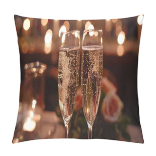 Personality  Engagement Party Sparkle, Fairy Lights, And Champagne Flutes. Pillow Covers