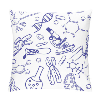 Personality  Biology Drawings - Seamless Pattern Background Pillow Covers