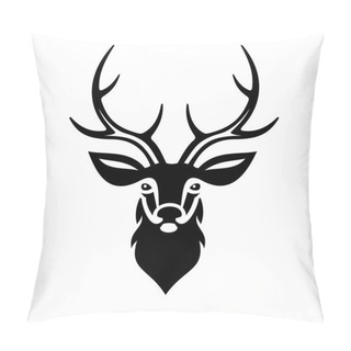 Personality  Deer Head. Vector Pillow Covers